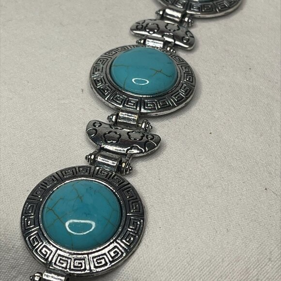 Ampere purse, cross body, mini, holds iphone, round, vegan leather, turquoise - Picture 13 of 16